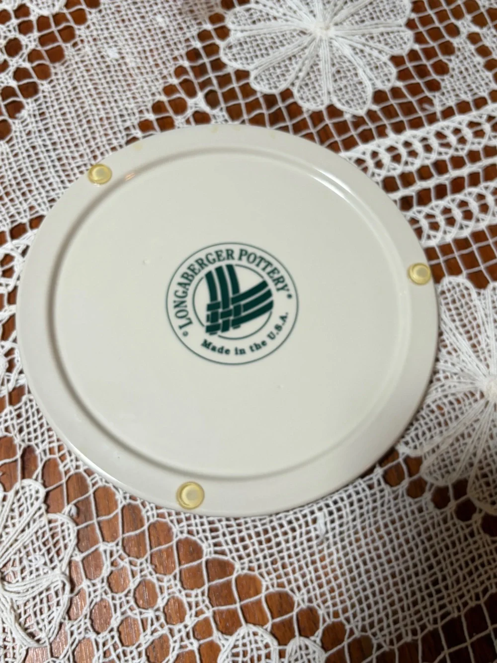 Vintage Longaberger pottery trivet